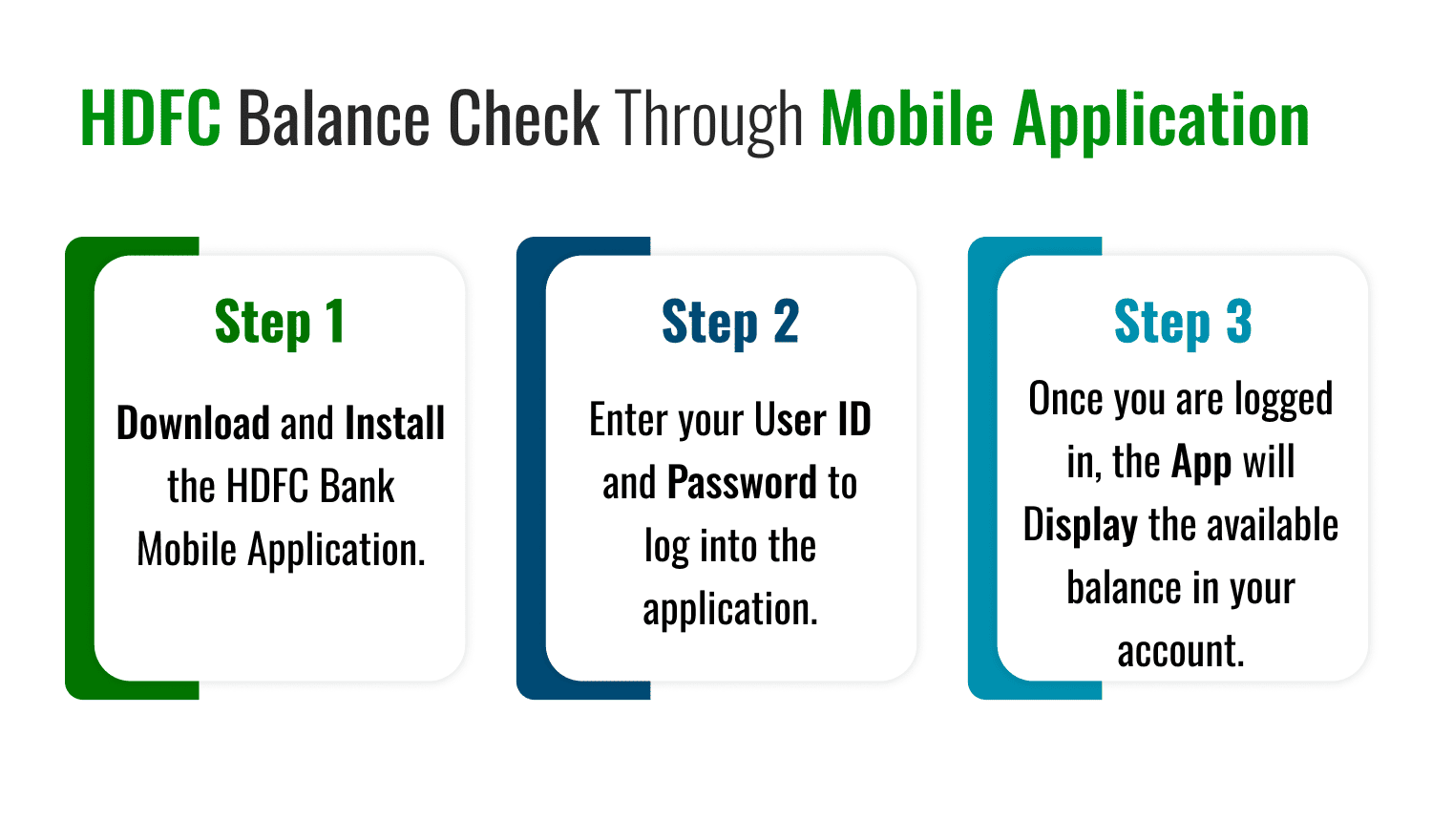 HDFC Balance Check Through Mobile Application